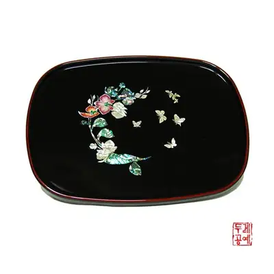 花蝴蝶椭圆形托盘 大