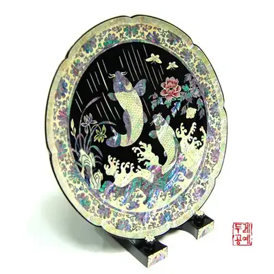 锦鲤圆形托盘