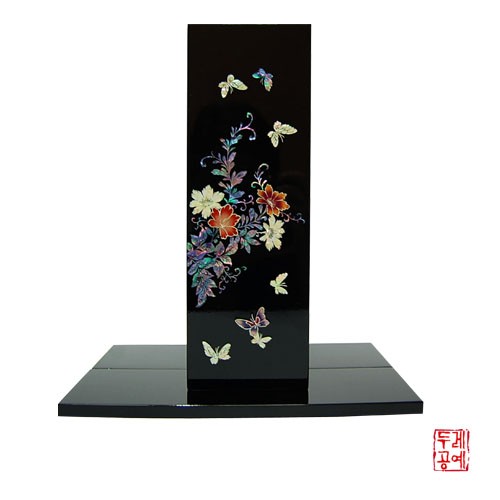 Flowers and Butterflies Mother-of-Pearl Square Vase