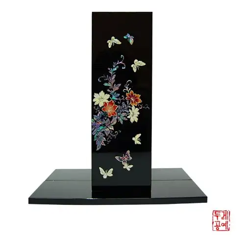 花蝶螺钿方形花瓶