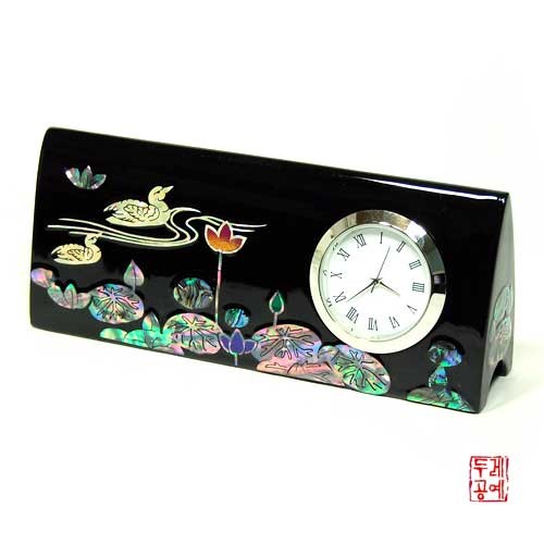 Duck Pond Business Card Holder Clock