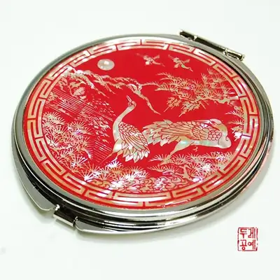 圆形手镜（大）_双鹤