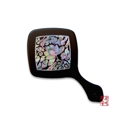 Mother-of-Pearl Hand Mirror - Lotus Design