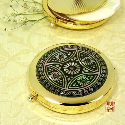 螺钿粉饼盒 [丹青菊花]