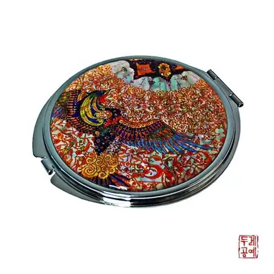 圆形手镜【大】_彩色凤凰