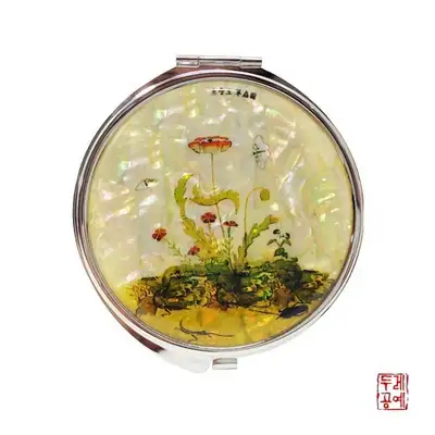 [申师任堂] 草虫图 - 芍药与白蝴蝶手镜
