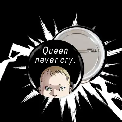 【기자매】Queen never cry / ウェブトゥーンピンバッジ 1種 75mm｜ウェブトゥーングッズ