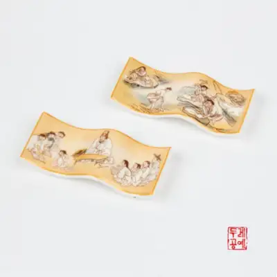 风俗画勺子垫_水纹