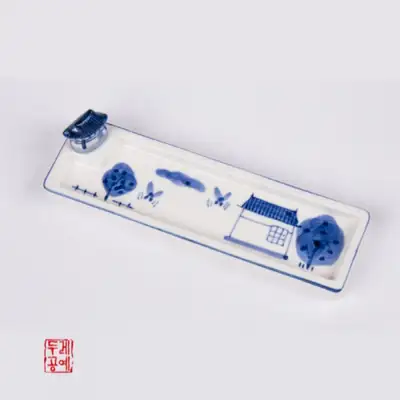 陶瓷筆托盤(瓦房屋)