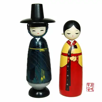 木雕人偶（夫妇）