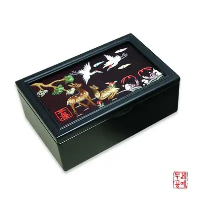 手工刺绣空盒[十长生]