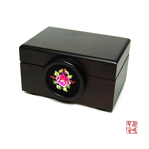 Round Business Card Holder - Peony