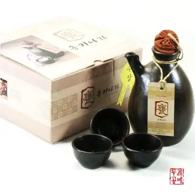 陶器장승酒瓶套装