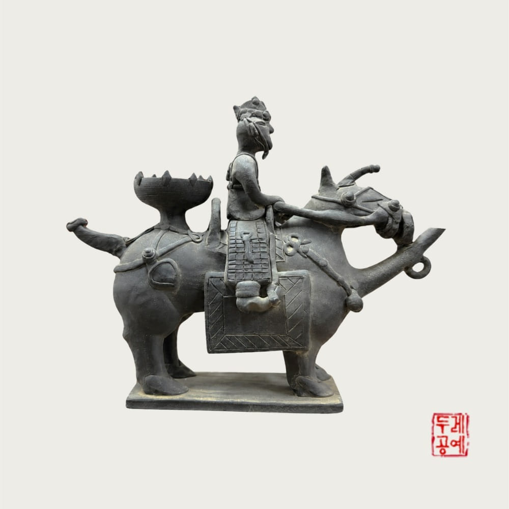 Mounted Figure Earthenware