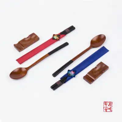 雙色天然漆器餐具組6件套