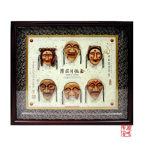Hahoe Byeolsin Gut Masks 6-Type Frame