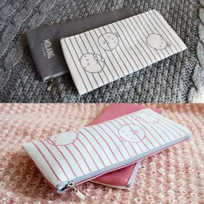 Molang Stripe Simple Pouch