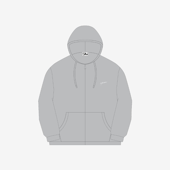 2PM HOOD ZIP-UP GRAY - It's 2PM