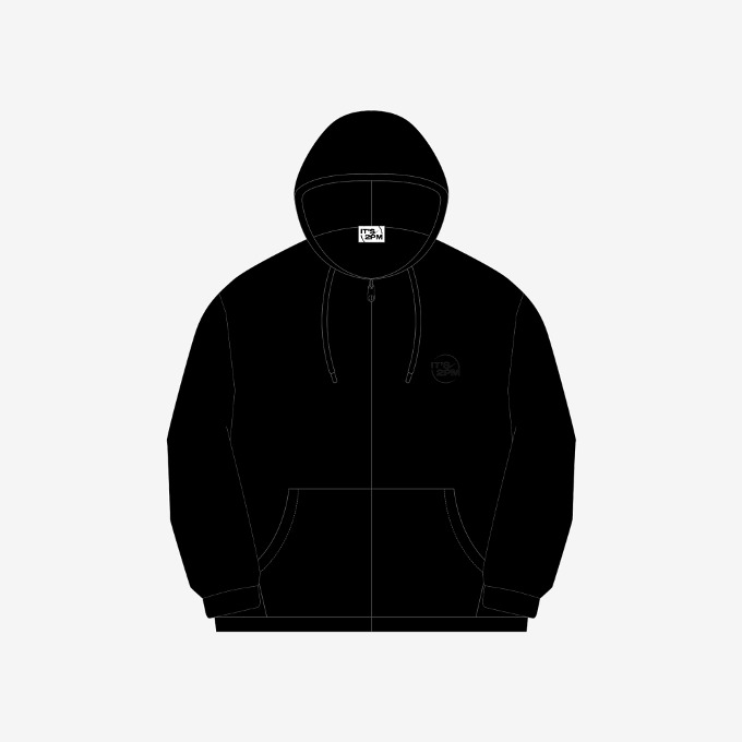 2PM HOOD ZIP-UP BLACK - It's 2PM