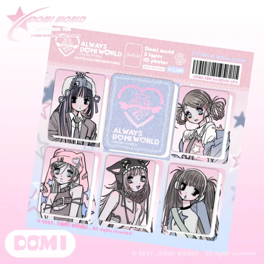 Domi World Pastel Daily Thick Sticker