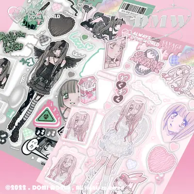 Domi World Matte Die-Cut Sticker 2 Types to Choose