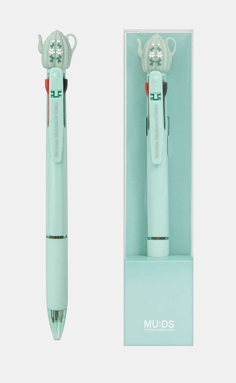 Celadon Three-Color Ballpoint Pen (Melon-Peony Ewer) [Creating a Blue World: Goryeo Figurative Celadon] Exhibition