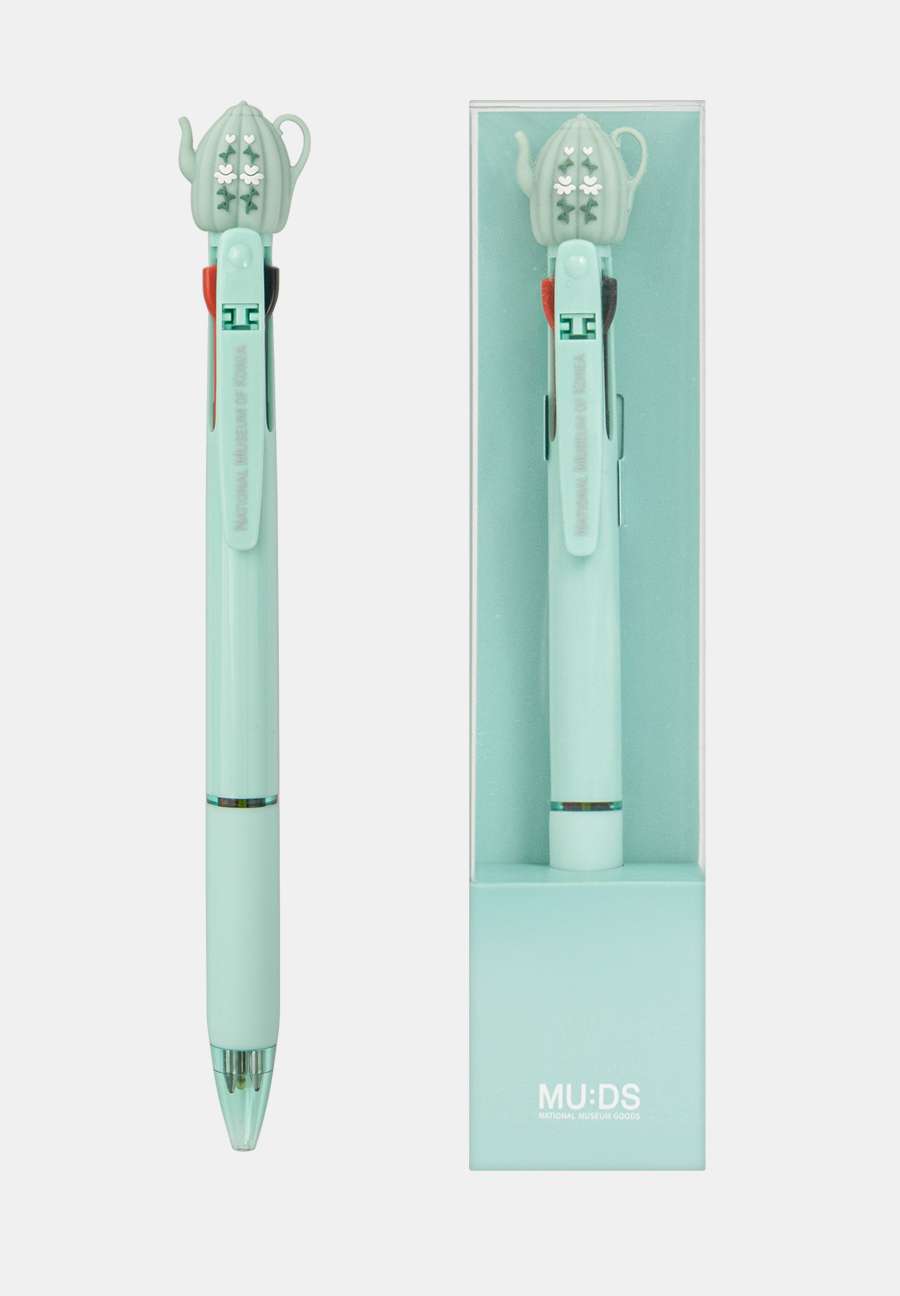 Celadon Three-Color Ballpoint Pen (Melon-Peony Ewer) [Creating a Blue World: Goryeo Figurative Celadon] Exhibition