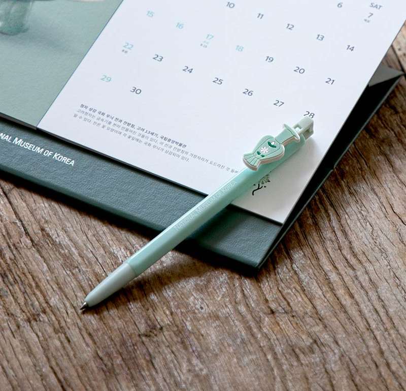 Celadon Ballpoint Pen (Peony Motif Vase)