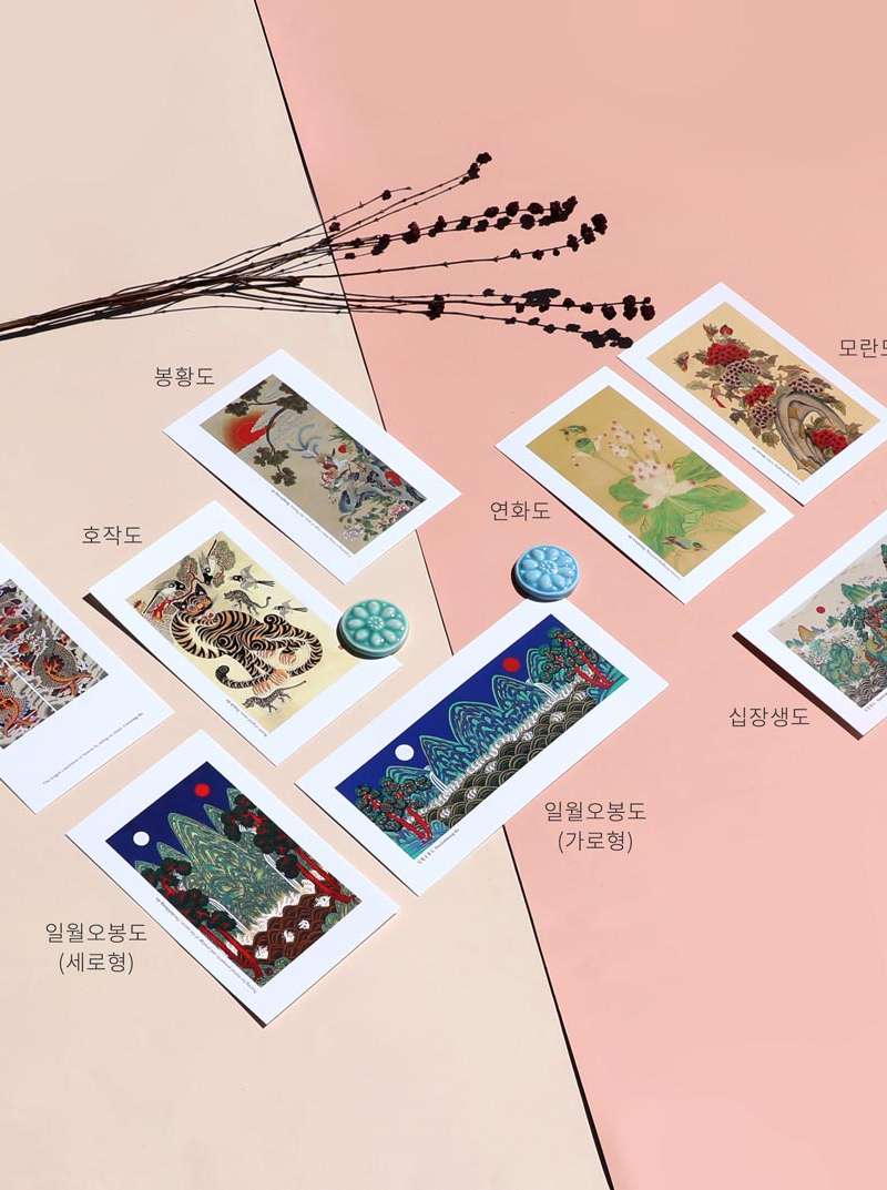 Korean Folk Painting Postcard