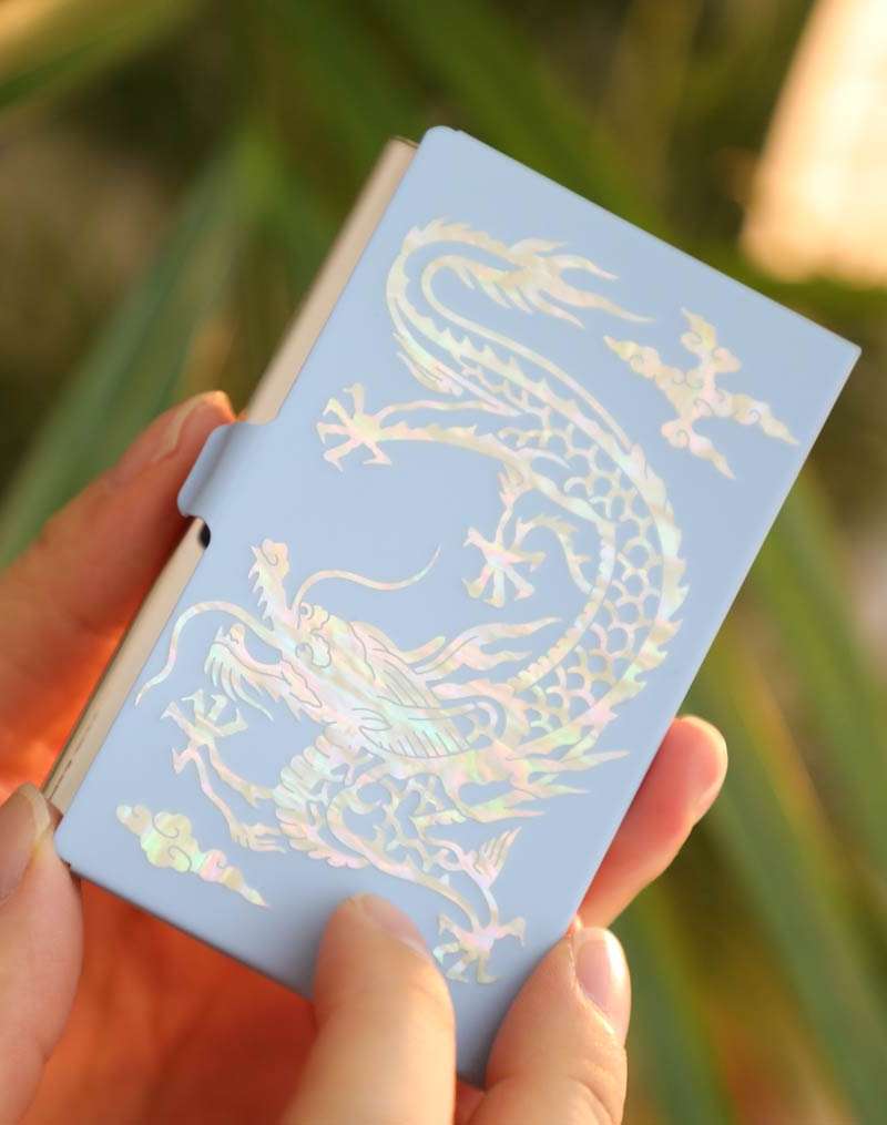 [Tangtang Pyeongpyeong Exhibition] Nacre Business Card Holder (Sagittarius Blue Dragon) <Tangtang Pyeongpyeong, The Power of Words and Images>