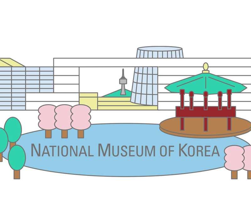 National Museum of Korea and Cheongja Pavilion Magnet - National Museum of Korea Specialty Product