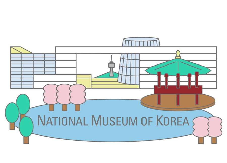 National Museum of Korea and Cheongja Pavilion Magnet - National Museum of Korea Specialty Product