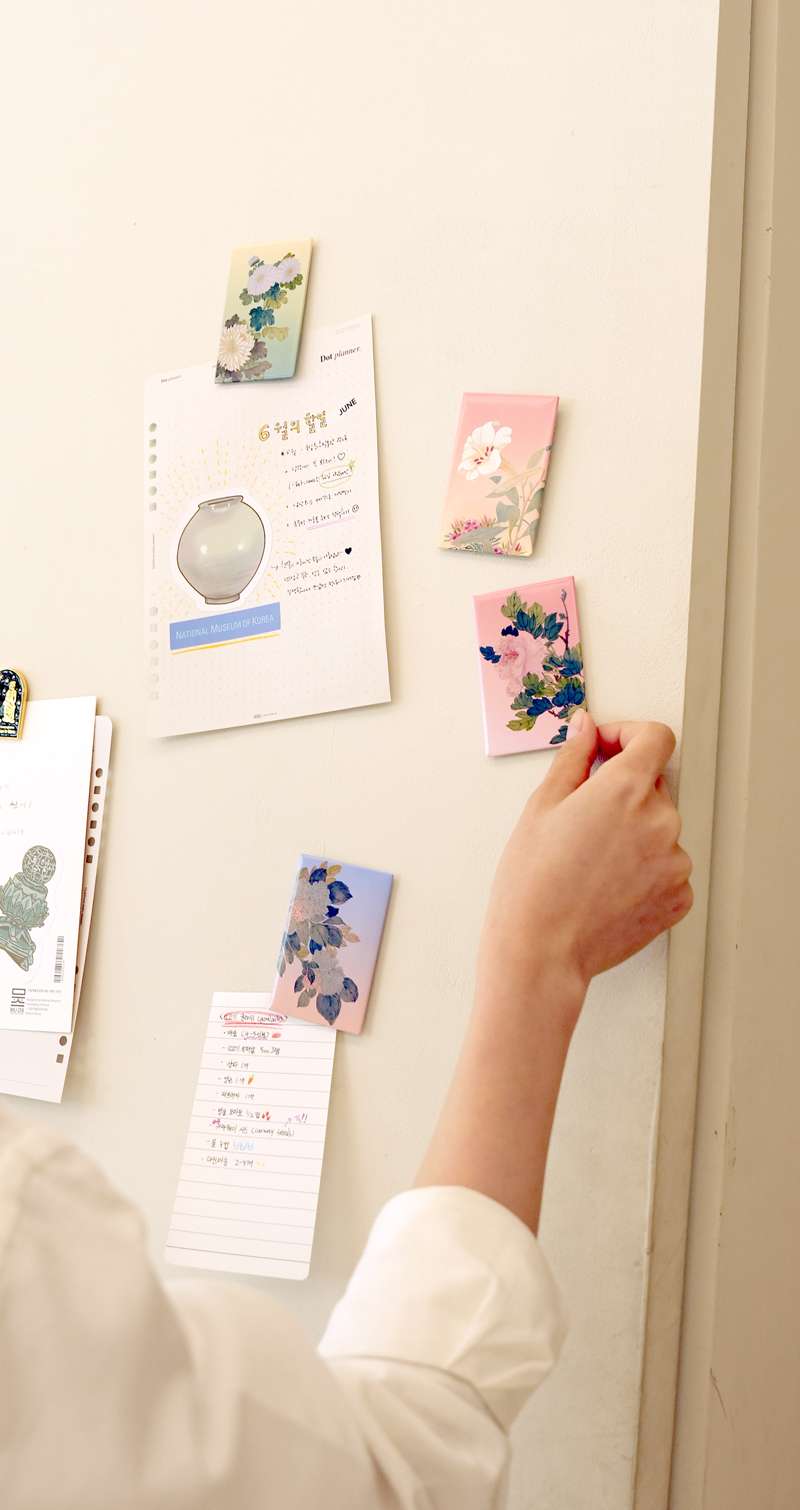 Calligraphy and Painting Magnet (Peony) - National Museum of Korea Exclusive Product
