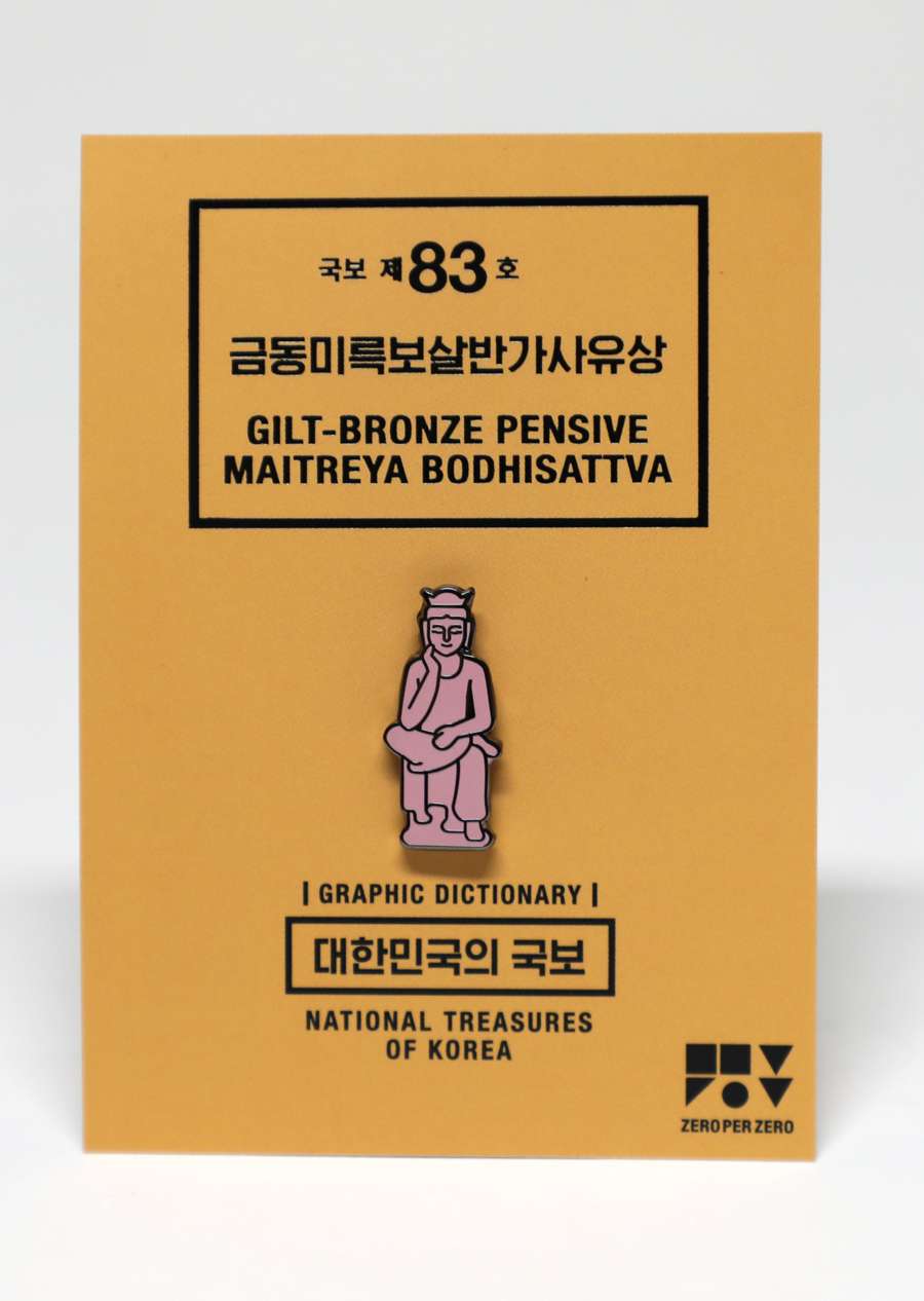 National Treasure Pin Badge (Maitreya in Meditation)