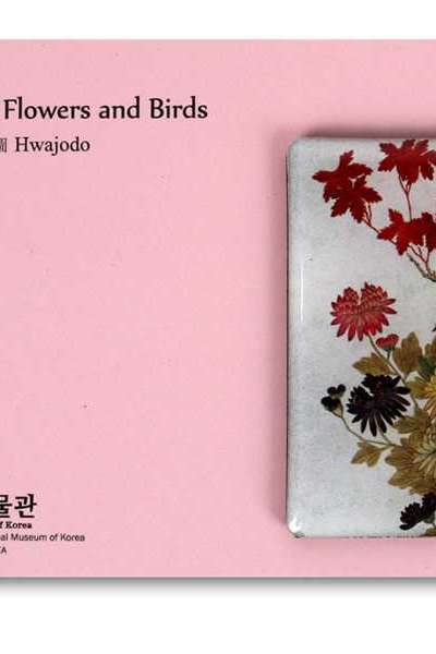Bird-and-Flower Painting Magnet - Sparrow