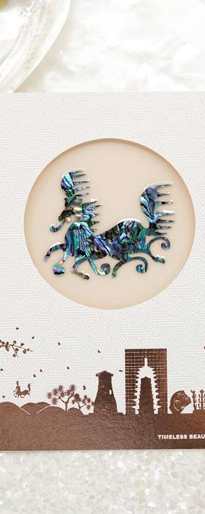 Mother-of-Pearl Sticker (Heavenly Horse Painting)