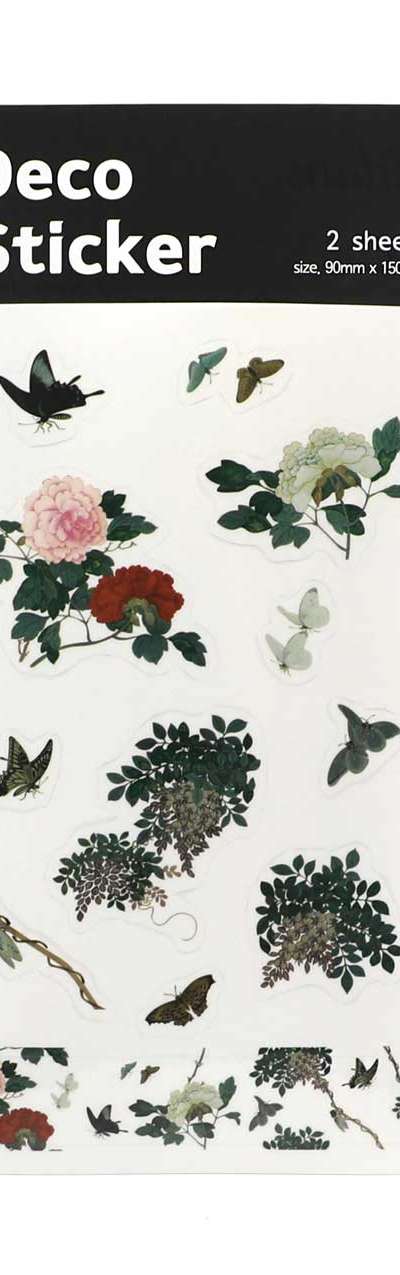 Nam Gye-u Flowers and Butterflies Deco Sticker