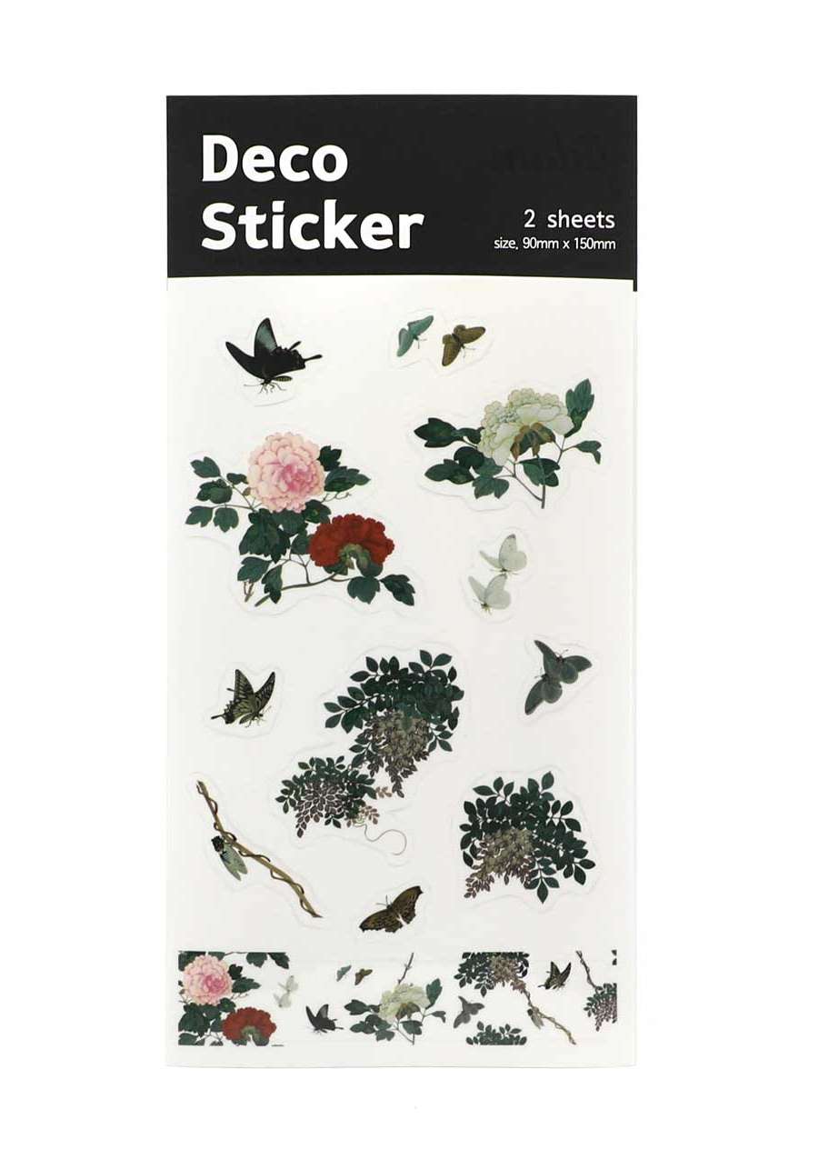 Nam Gye-u Flowers and Butterflies Deco Sticker