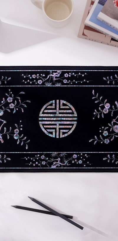 Desk Pad & Sticker Set (Mother-of-Pearl Lacquerware Design) (Single Purchase) <2025 Muse Contest Selected Work>