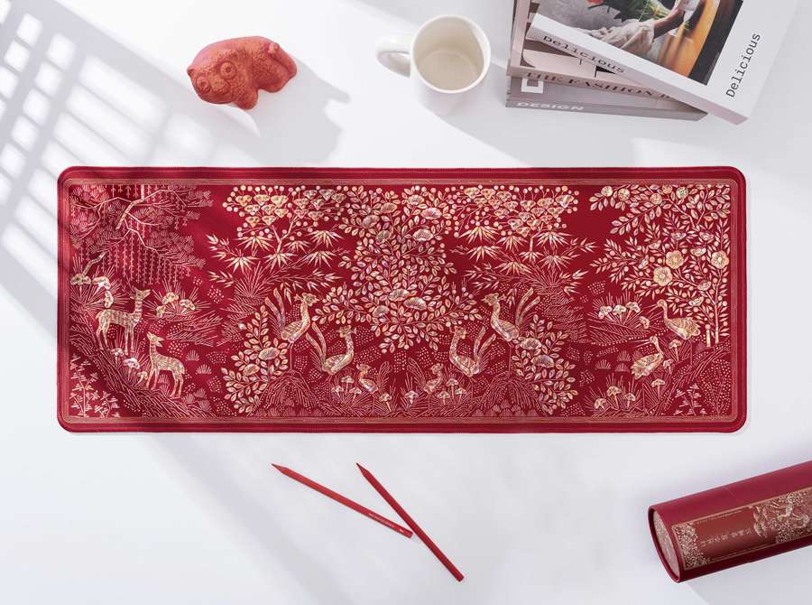 Desk Long Pad & Sticker Set (Mother-of-Pearl Lacquerware) (Solo Purchase) <2025 Muse Contest Selected Work>