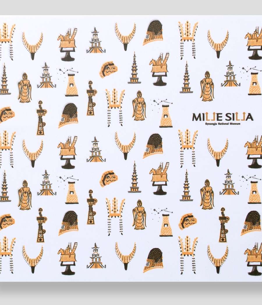 Mille Silla Relics Glasses Cloth (White) - Gyeongju Museum Specialty Product