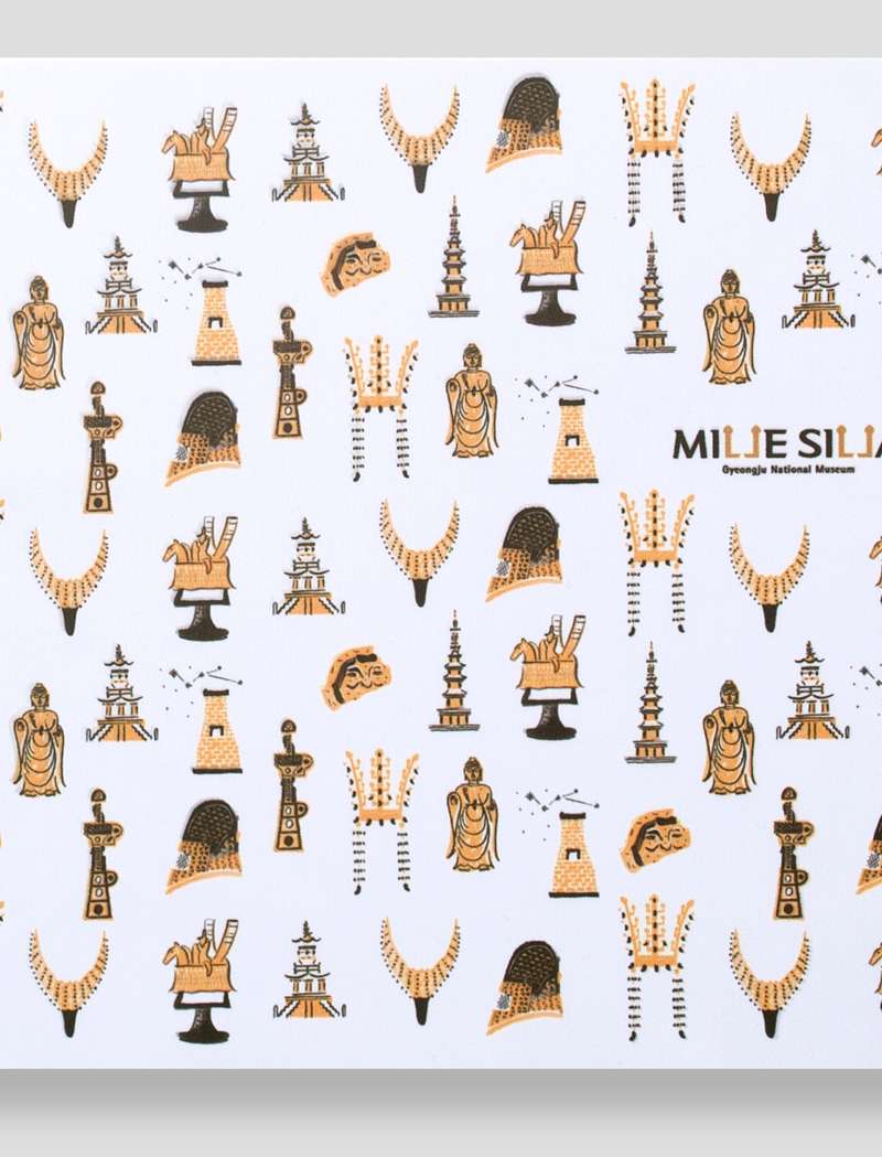 Mille Silla Relics Glasses Cloth (White) - Gyeongju Museum Specialty Product