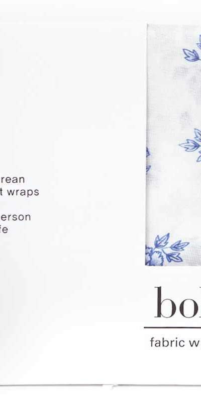Single-Layer Bojagi Floral and Bird Design Blue