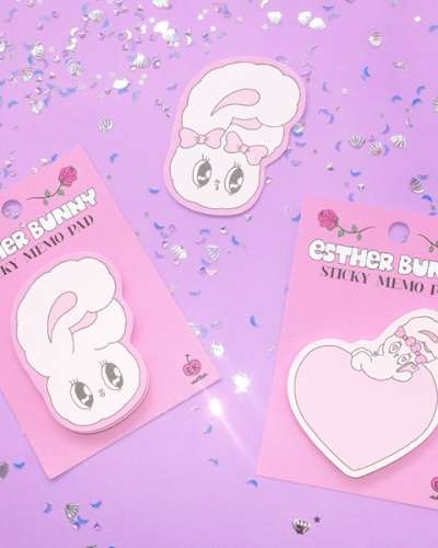Esther Bunny Sticky Memo Pad