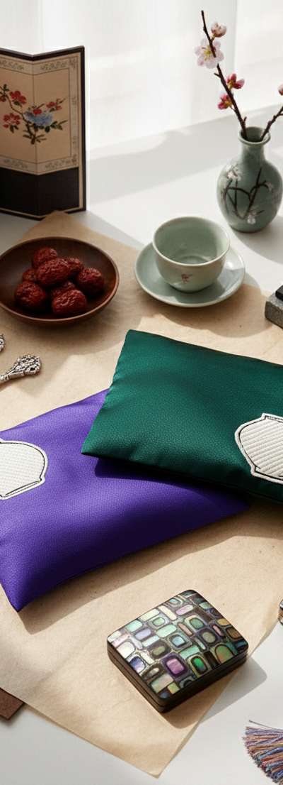 Flat Moon Jar Pouch <National Gwangju Museum Ceramic Culture Center Specialty Product>