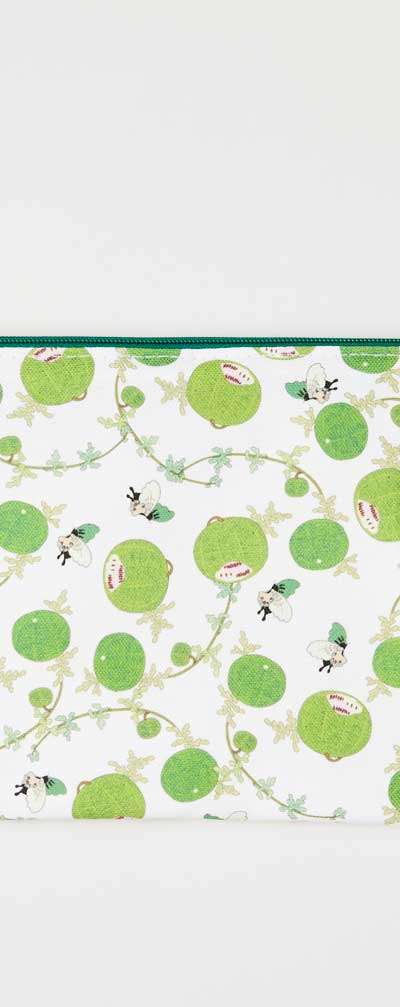 Grass and Insect Painting Pouch_Watermelon