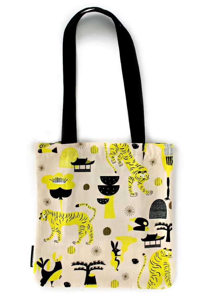 Yellow Tiger Canvas Tote Bag