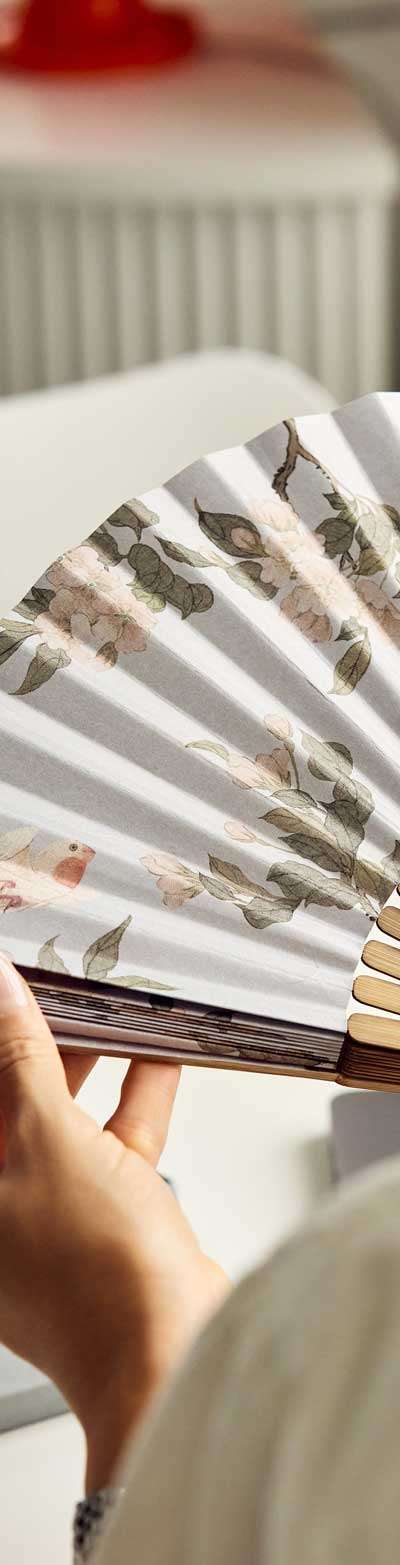 Folding Fan (Flowers and Birds - Pear Blossoms) National Museum of Korea Exclusive Product