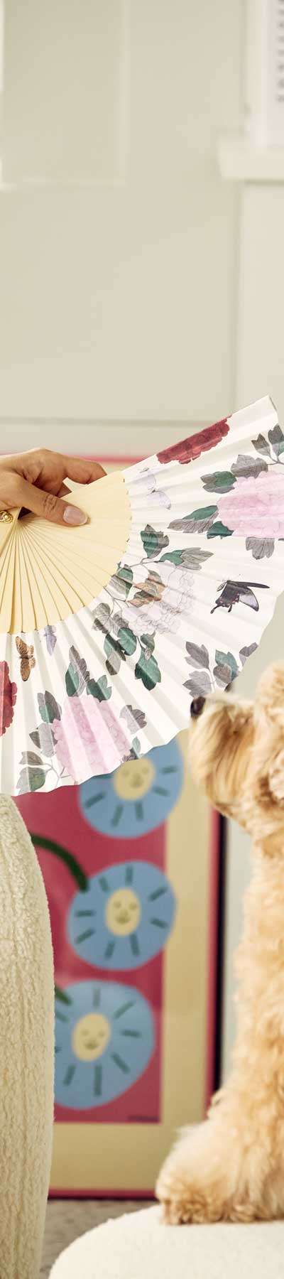 Folding Fan (Flowers and Butterflies) National Museum of Korea Specialty Product