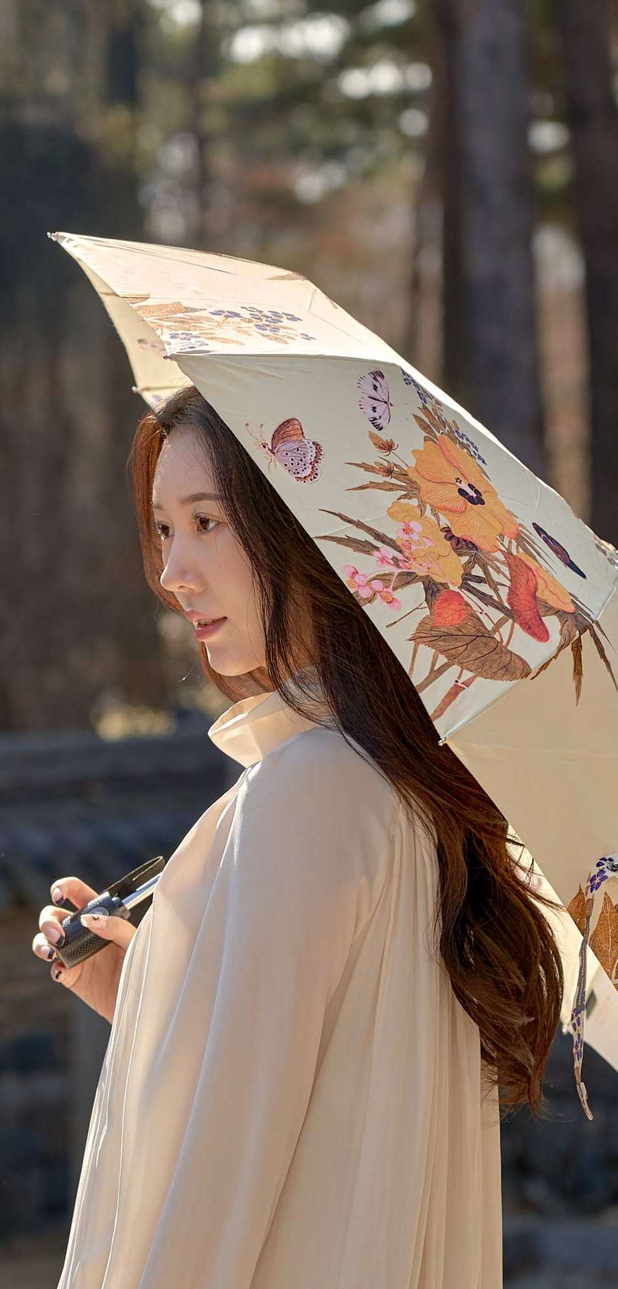 Nam Il-ho Yellow Flower 3-Section Auto Umbrella_Yellow